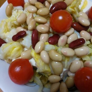 気軽に豆を食べよう♪お豆の簡単サラダ♪